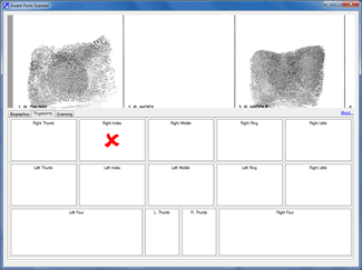 Automated, reworkable fingerprint image cropping 