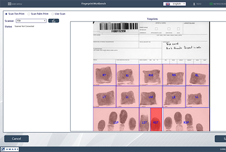 FBI Appendix F certified tenprint card scanning