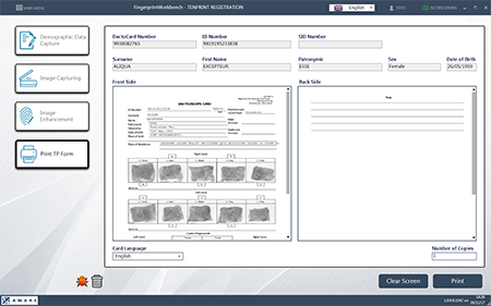 FBI Appendix F certified card printing