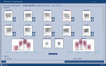 Tenprint search