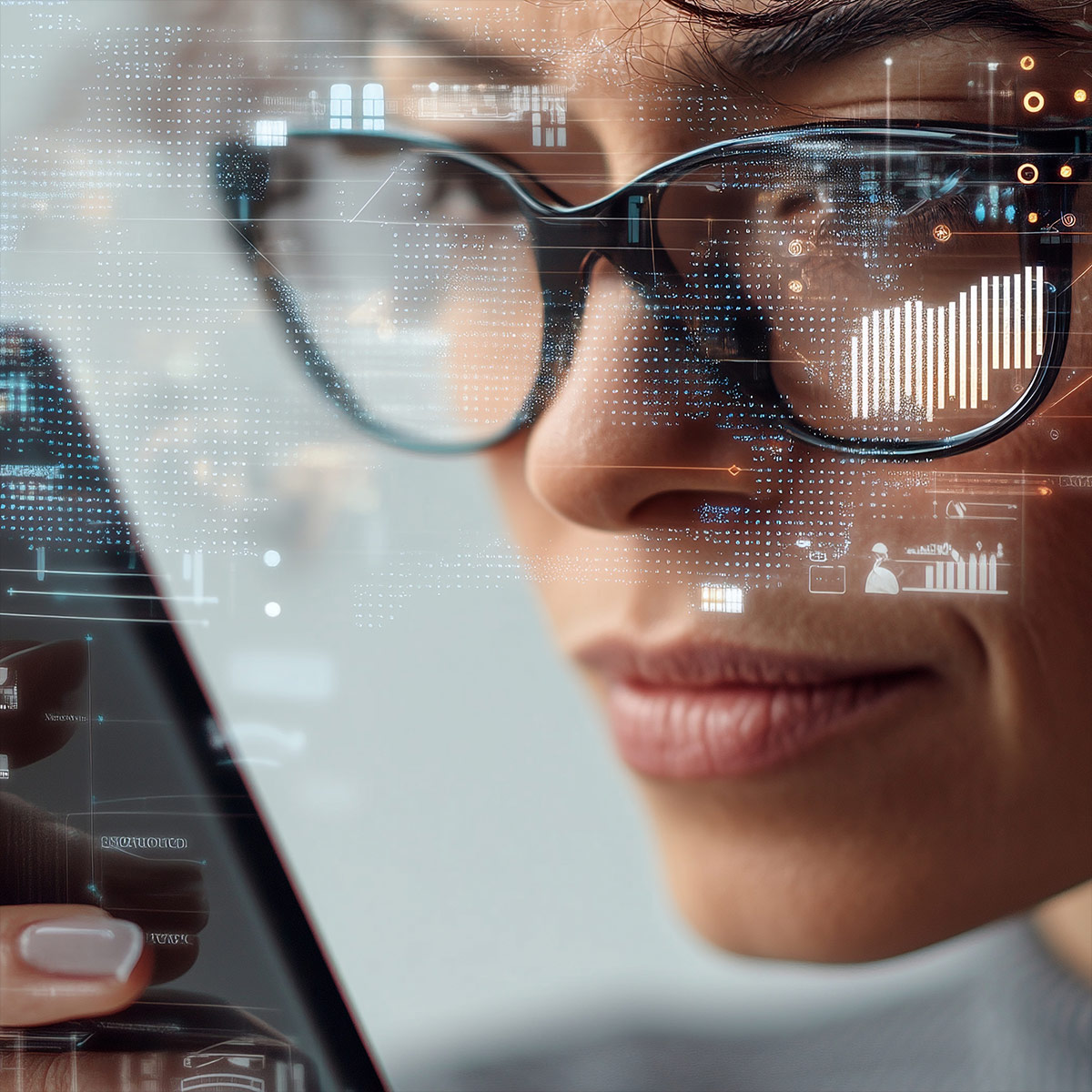 Woman looking at phone